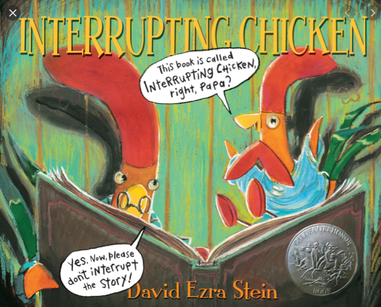 Ms. Sullivan reading Interrupting Chicken
