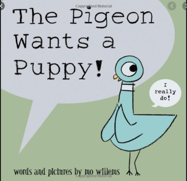 Mrs. Kemp reading The Pigeon Wants a Puppy!