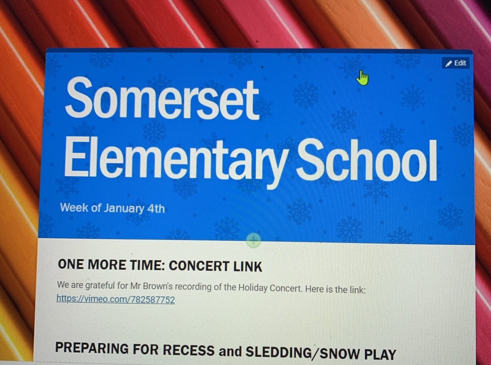 Somerset Elementary News, January 4, 2023