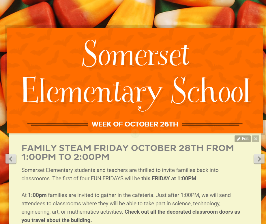 Somerset Elementary News October 26