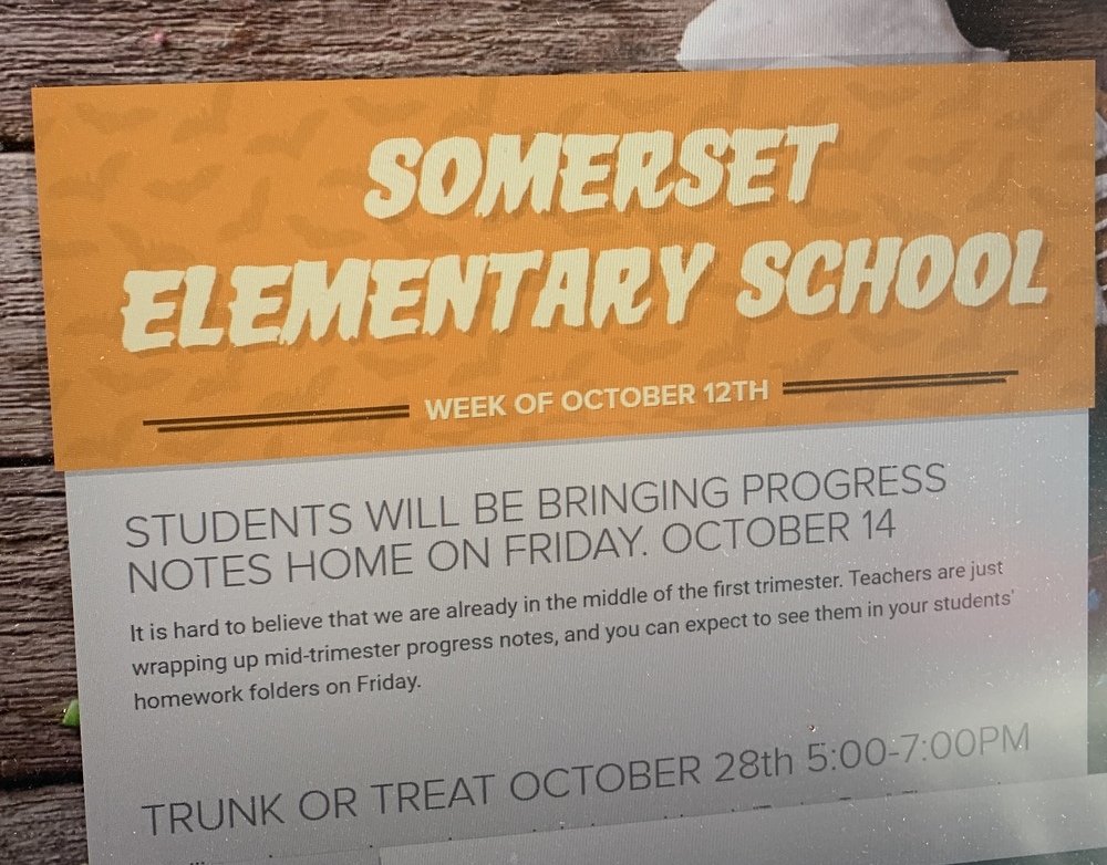 Somerset Elementary News, October 12th, 2022